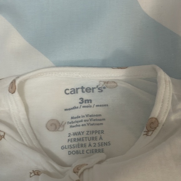 Carter's - Eco Viscose long sleeve footed baby sleeper 2-way zipper. Size 3 mo - Picture 2 of 4